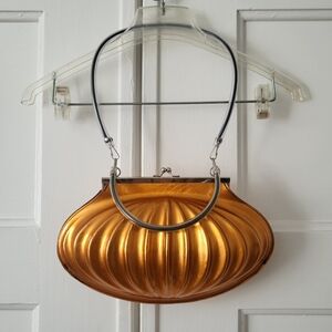 Anemone Bags Lady Shell Metallic Copper Hardshell Purse